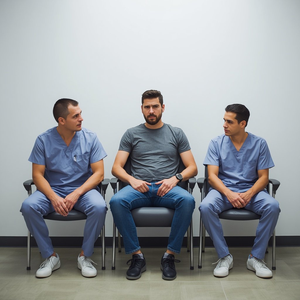 modern_mental_hospital_two_male_nurses_dressed_in_scrubs_sit_either_sid-0
